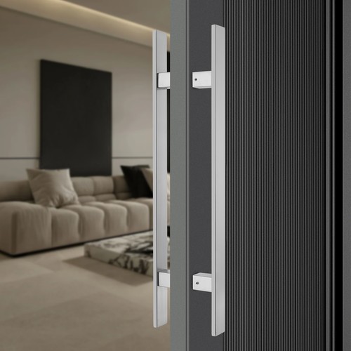 Stainless Steel Double Sided Push Pull Door Handle, H-shaped Door Pull Handle US