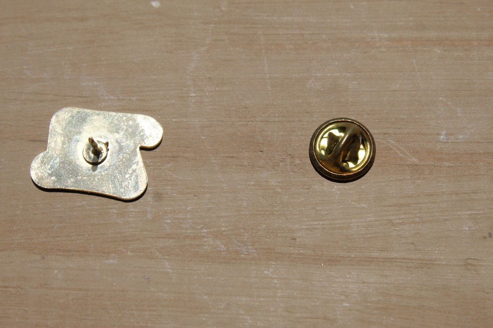 Lapel Pin, PTA scroll white on gold, PTA local board