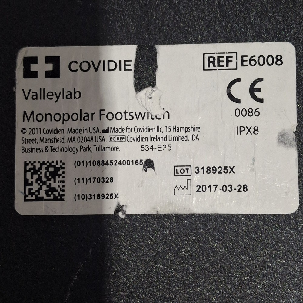 Valleylab E6008 Monopolar Electrosurgical Footswitch