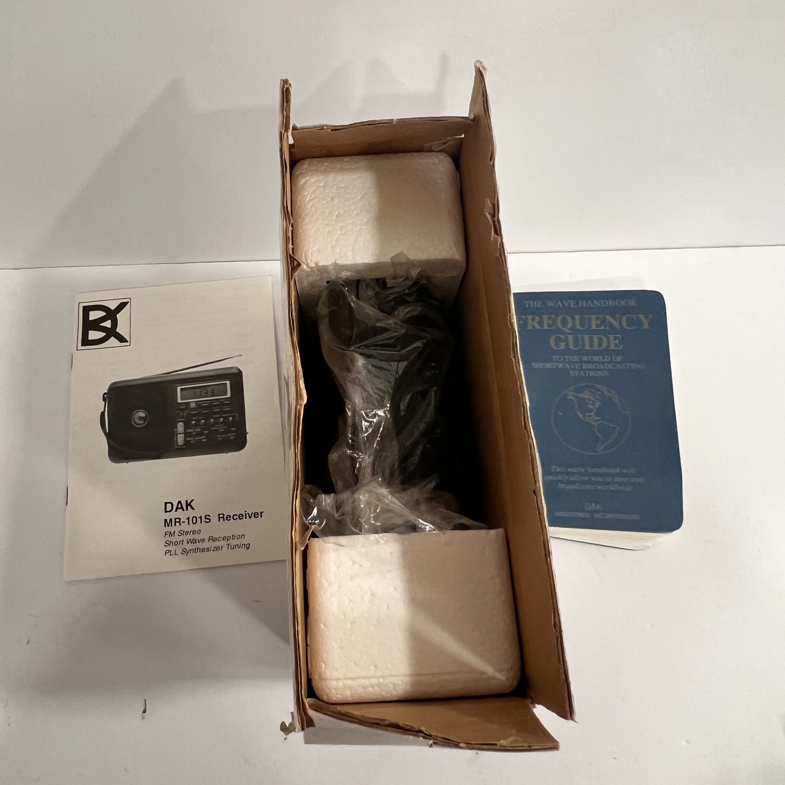 DAK MR-101s PLL Synthesized World Band Receiver FM/MW/SW1/SW2 w/Frequency Guide