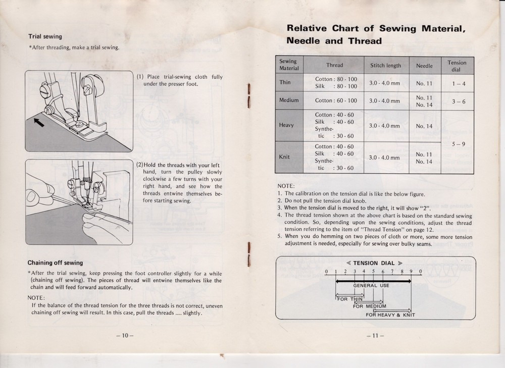 Sewing Machine Instruction Booklet Overdoing Model 523