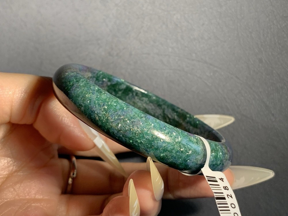 58.5mm Natural High Grade Ruby Zoisite Bangle/Crystal Gem Bangle