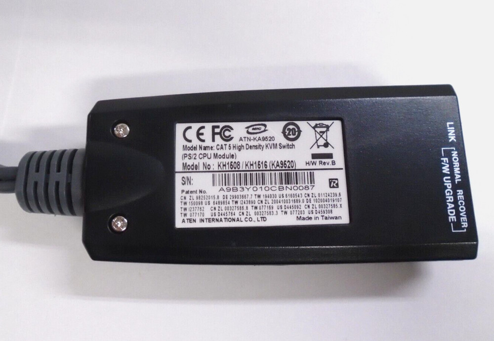 Used Altusen PS/2 CPU Module | KA9520 | Mouse & Keyboard / KVM Adapter Cable