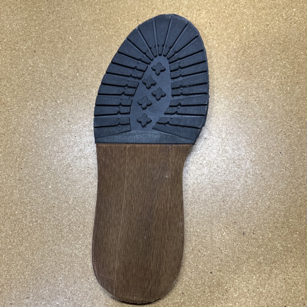 Leather sole With Half Rubber