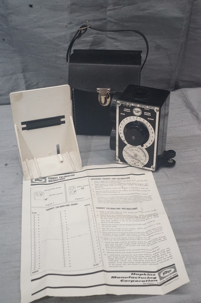 Transit Hopkins Mfg. Co. HOPPY includes; Transit, Bracket, Case, Instructions