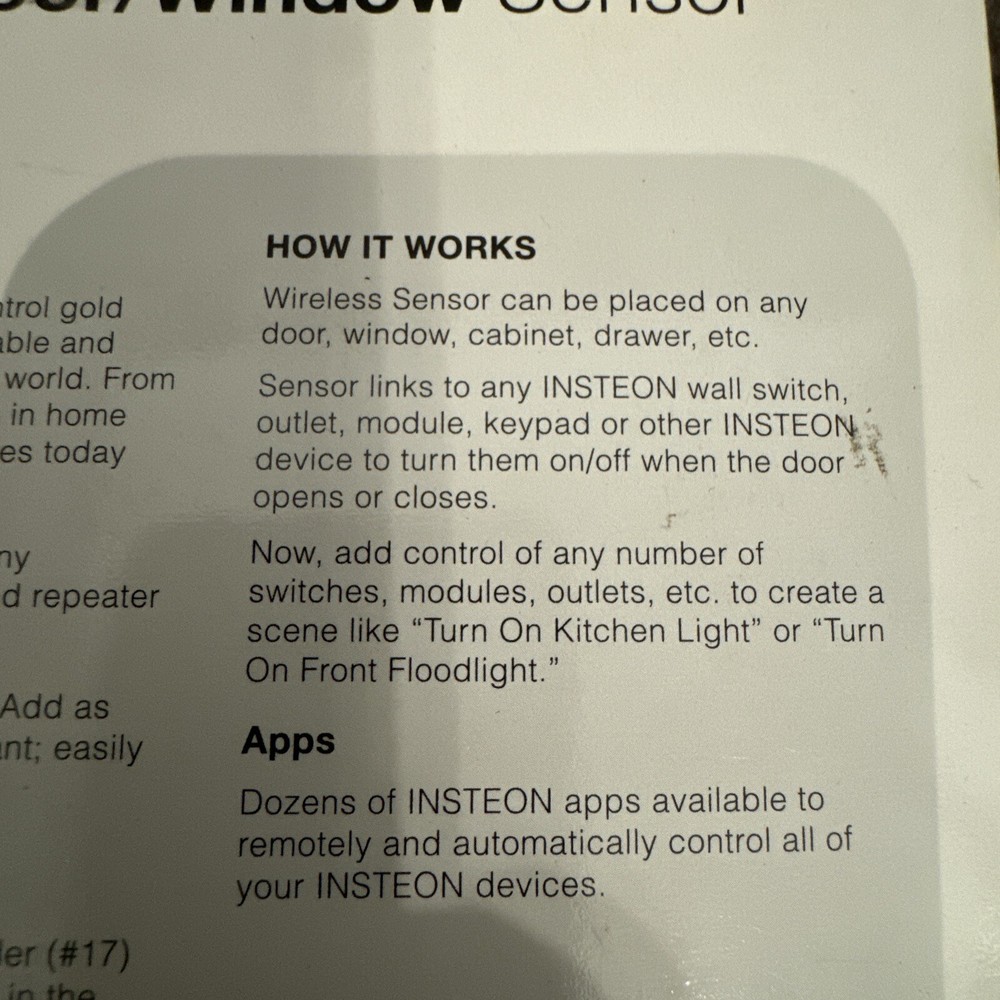Insteon Door/Window Sensor - Device 40