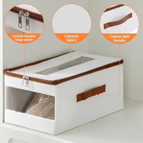 Stackable Baseball Cap Organizer - Holds 12 Caps, Clear Window Hat Storage Box