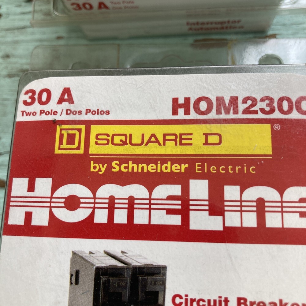 Pair Square D HOM230C Homeline 30 Amp Double-Pole Circuit Breakers