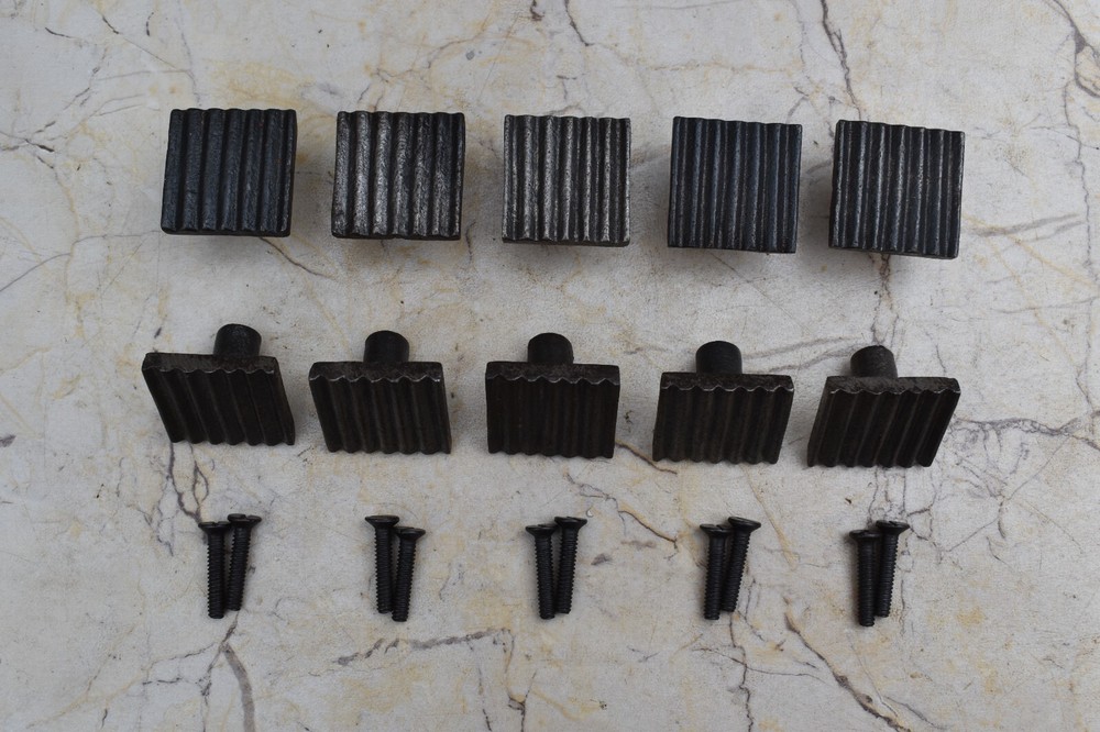 Vintage Cast Iron Square Shape Pulls Drawer Cabinet Door Handle Knobs 10 pcs