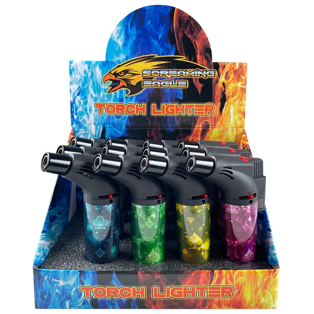 4Pack Jumbo 4" Single Jet Flame Torch Gun Lighter Refillable Lockable Peach gift