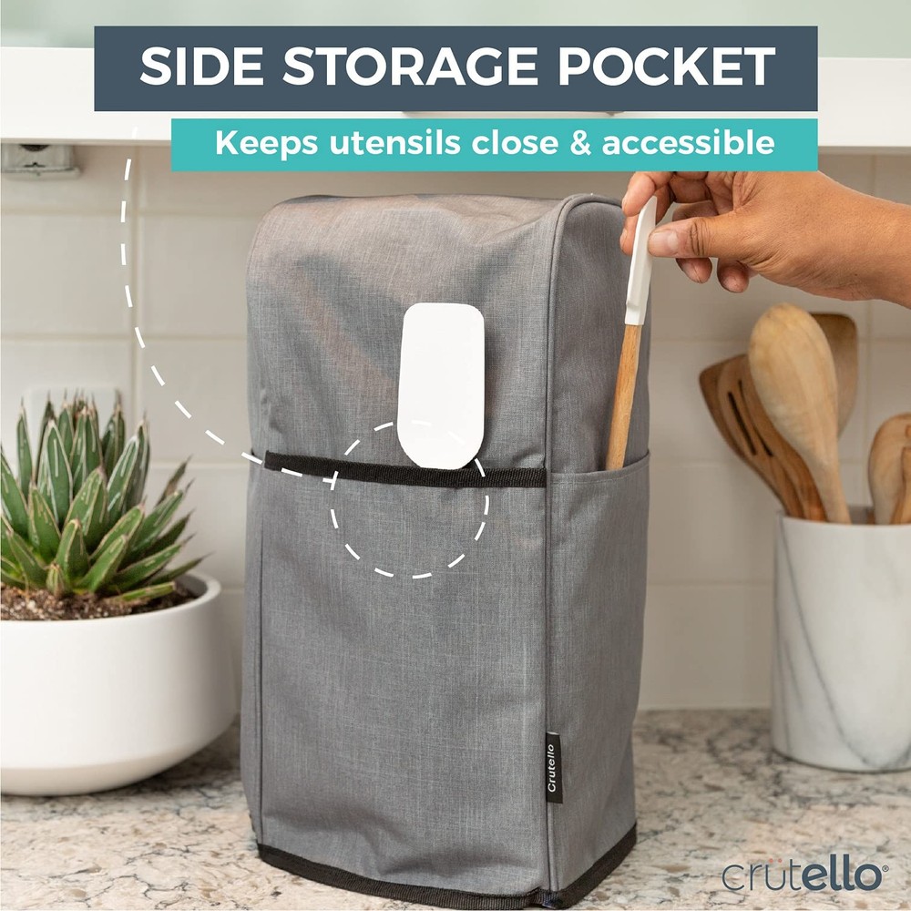 Food Processor Cover with Storage Pockets for Large Custom 11-14 Cup Processo...
