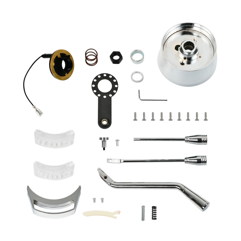 30" Chrome GM Tilt Automatic Shift Steering Column w/Ignition Key & Adapter