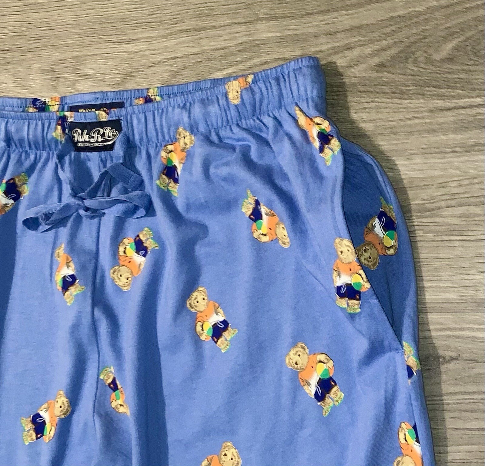 POLO RALPH LAUREN Men’s Polo Bear Light Blue Soft Cotton Pajama Sleep Pants