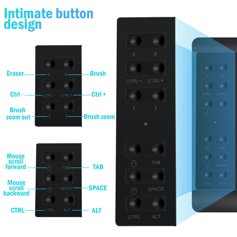 Animation Digital Graphics Drawing Tablet 12 Hot Keys for Windows/Mac/Android
