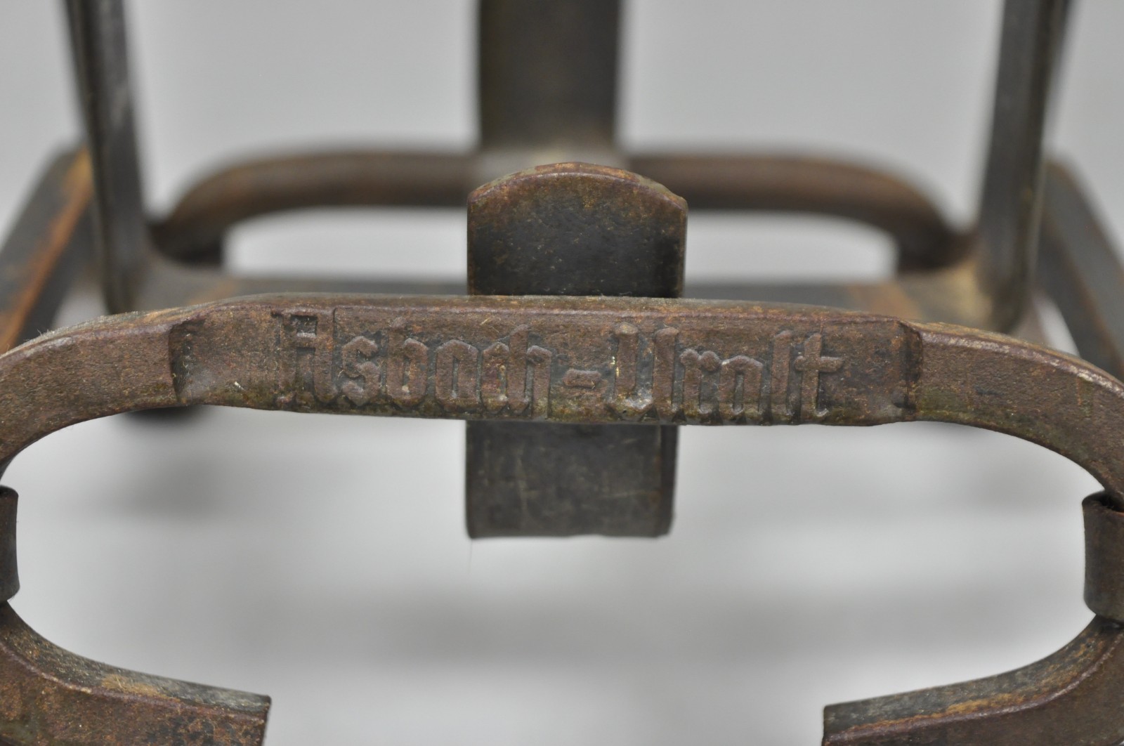 Antique German Arts & Crafts Wrought Iron Asbach Uralt 3 L Brandy Pourer Server