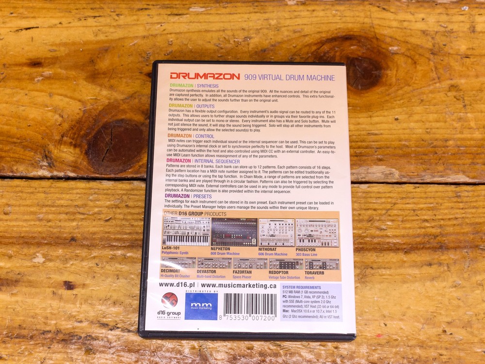 D16 Group Drumazon TR909 Emulation Software (VST/AU)