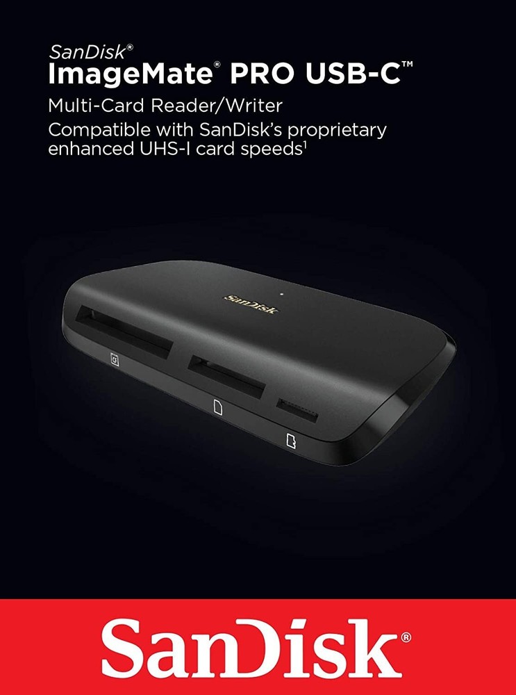 SanDisk Imagemate Pro USB-C Fast Multi card Reader Writer for SD MicroSD & CF