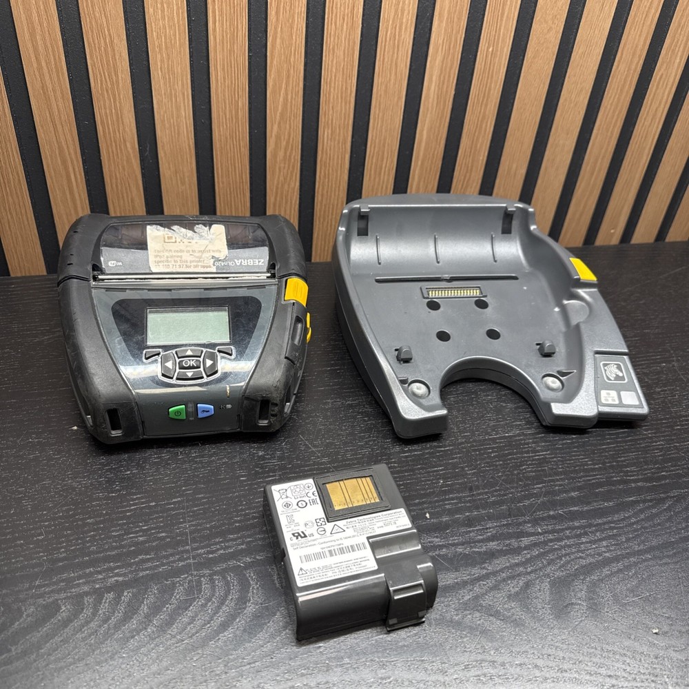 Zebra QLn420 Thermal Printer Bluetooth with Adapter and QLn420-EC Cradle