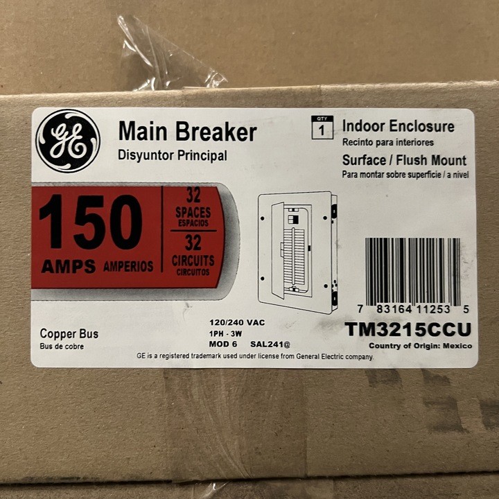 GE TM3215CCU Loadcenters and Panelboards