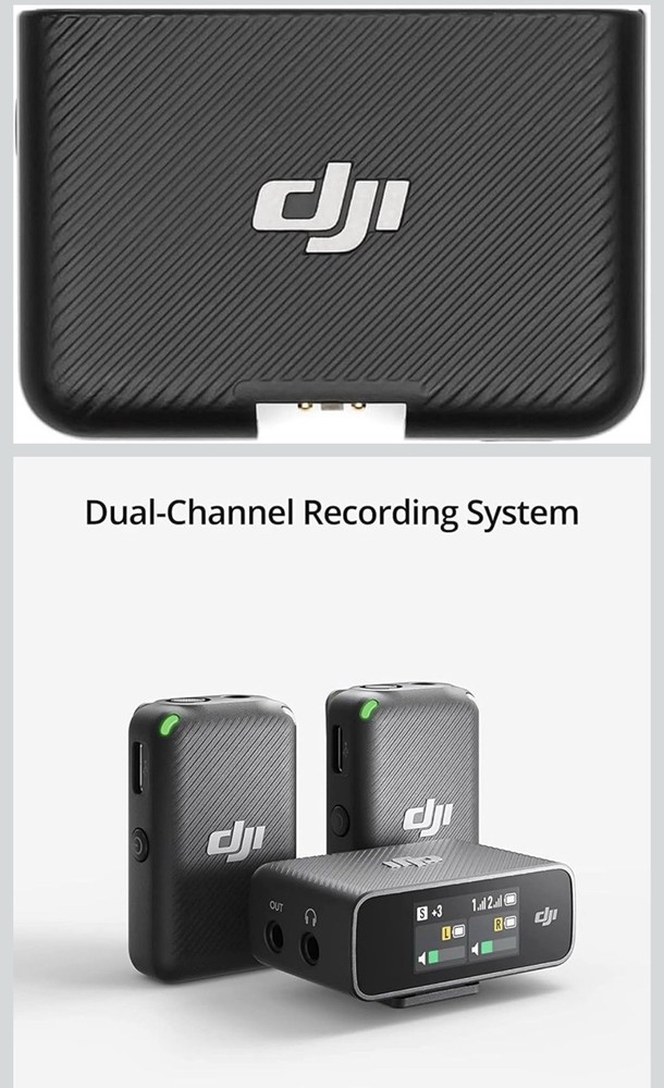 DJI Wireless Microphone System and Audio Recorder Bundle With Deco Gear 7” Case