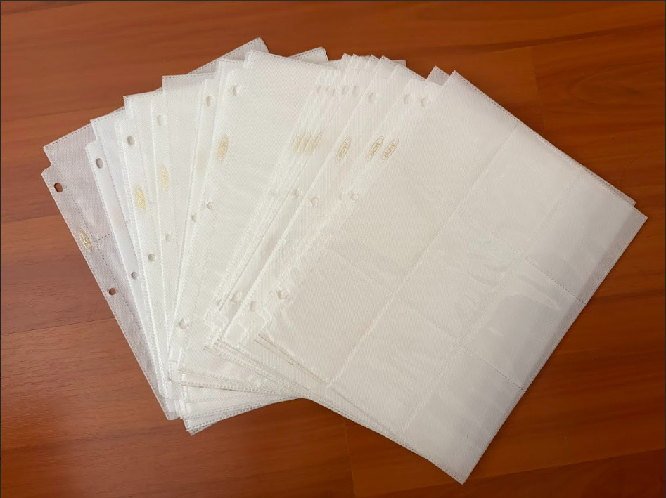 Card Sleeve Binder sheets.