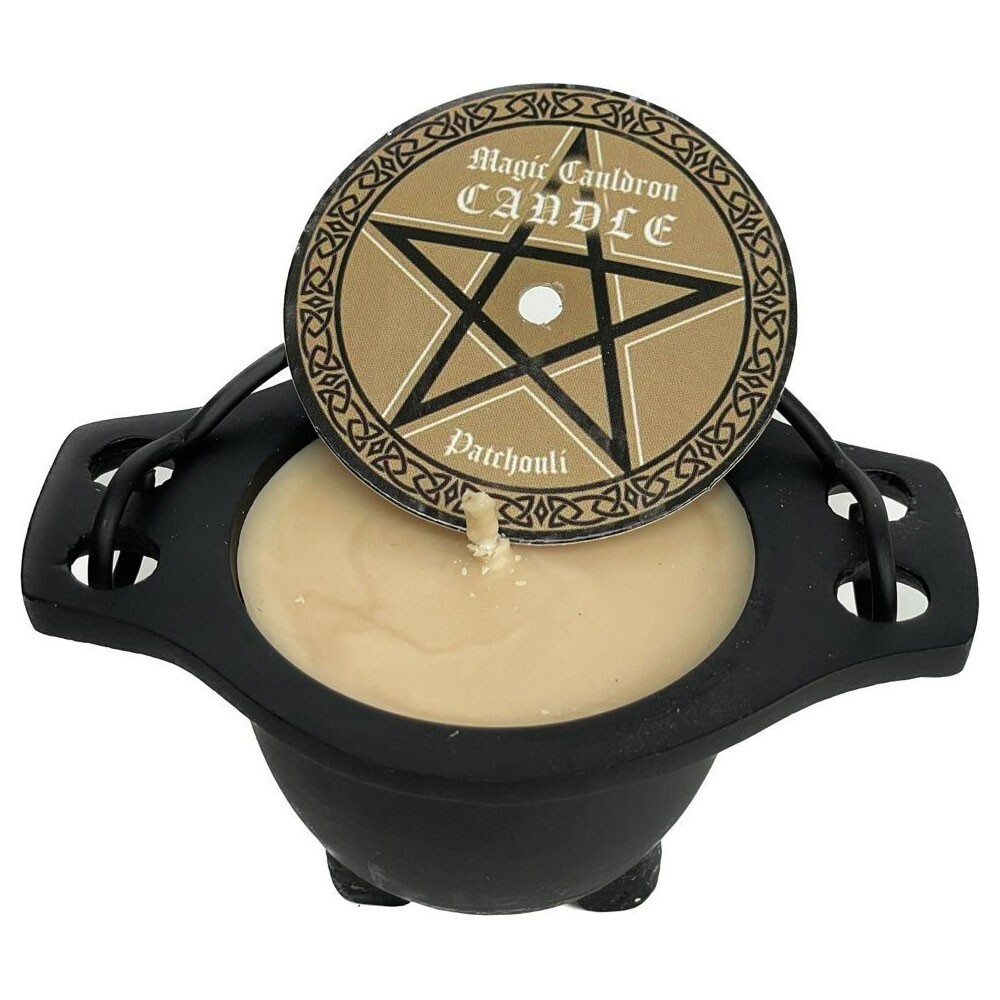 Patchouli Scented Candle in Cauldron