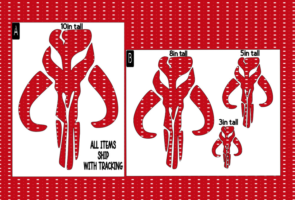 Mandalorian reusable stencil mylar plastic #104