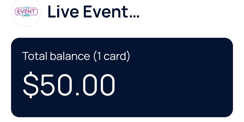 Live Event E Gift Card