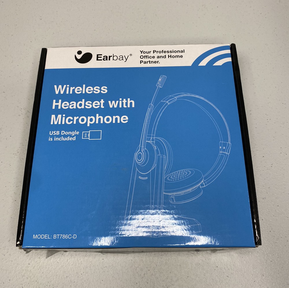 Earbay BT786C-D Bluetooth Wireless Headset w/ Microphone Noise Cancelling