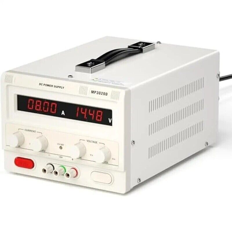 Adjustable Variable Power Supply 0-30V 0-20A Regulated Lab DC Bench Power LCD