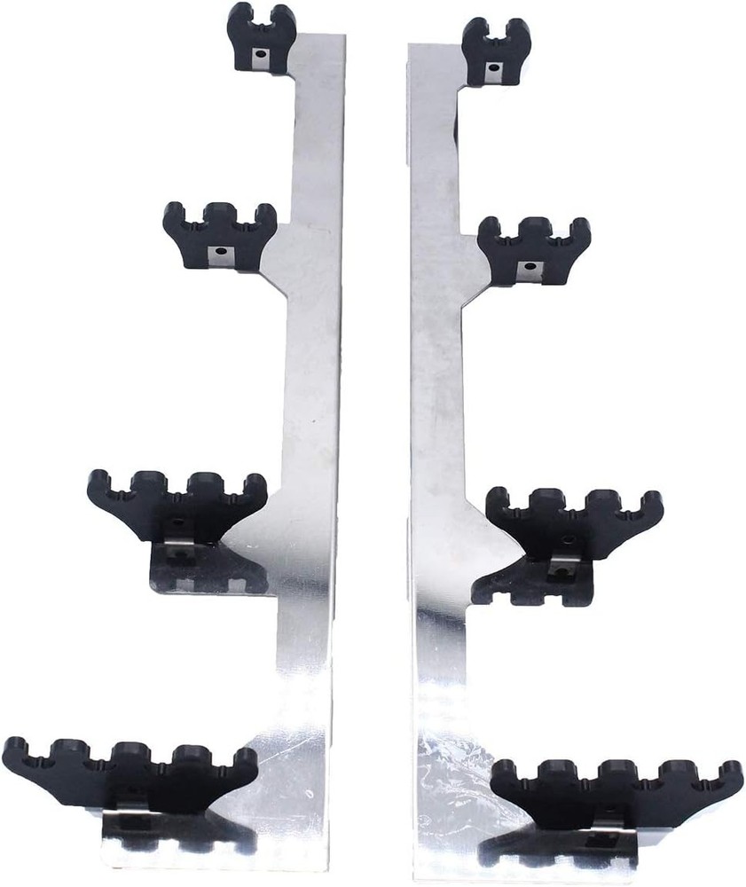 Chrome Linear Spark Plug Wire Separators Divider Loom with Black Valve Cover