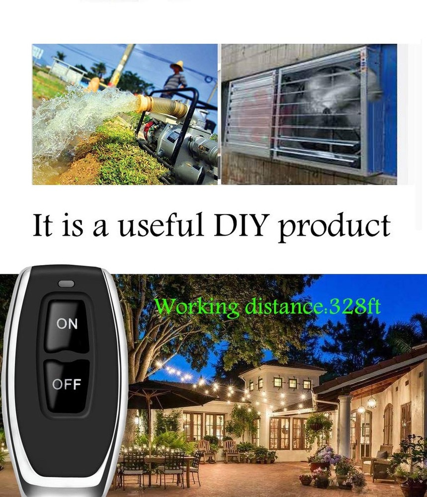 12volts Remote Control Switch, DC 12V/24V/Long Range Wireless Remote Switch w...