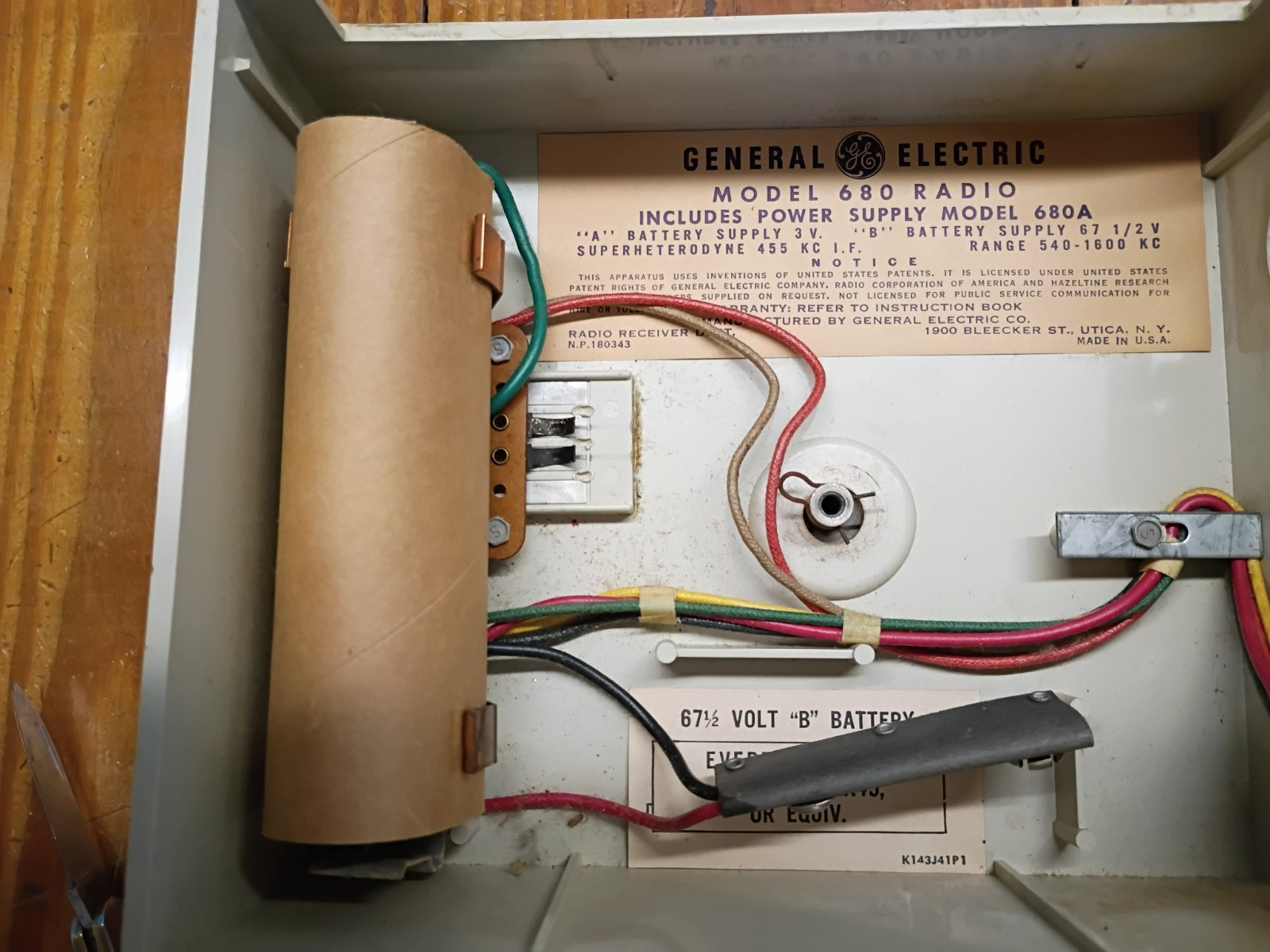 ✨RARE 1955 General Electric Model 680 Convertible Clock Radio - Parts Restore ✨