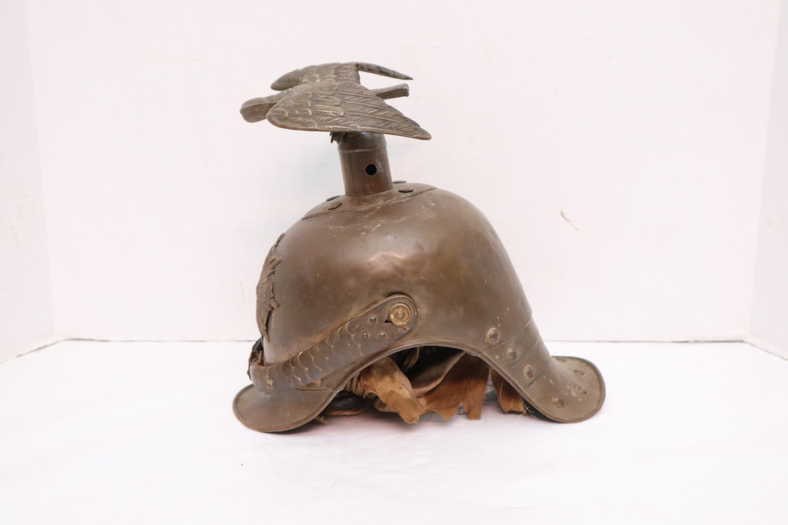 Prussian Garde du Corps Brass Parade Helmet W Eagle Top