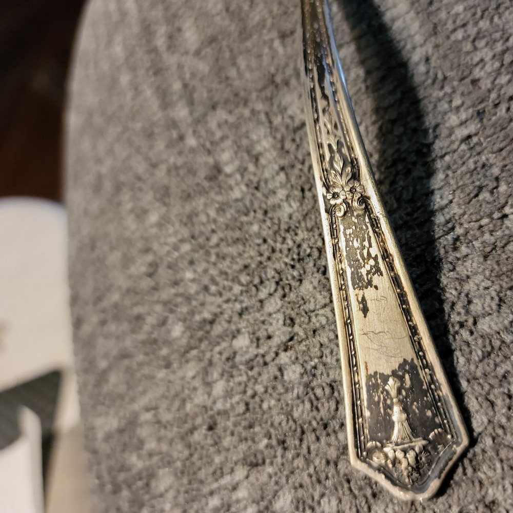 Vintage Bouquet Silverplate Flatware Ladle Tarnished