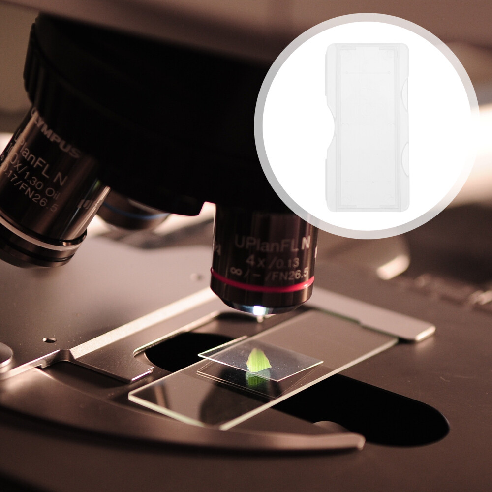 100pcs Slide Storage Boxes Individual Microscope Slide Holder Slide Boxes