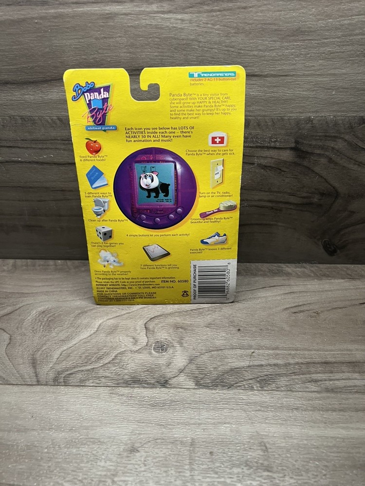 New! Bobo Panda Byte Virtual Panda Pet Red Trendmasters 1997