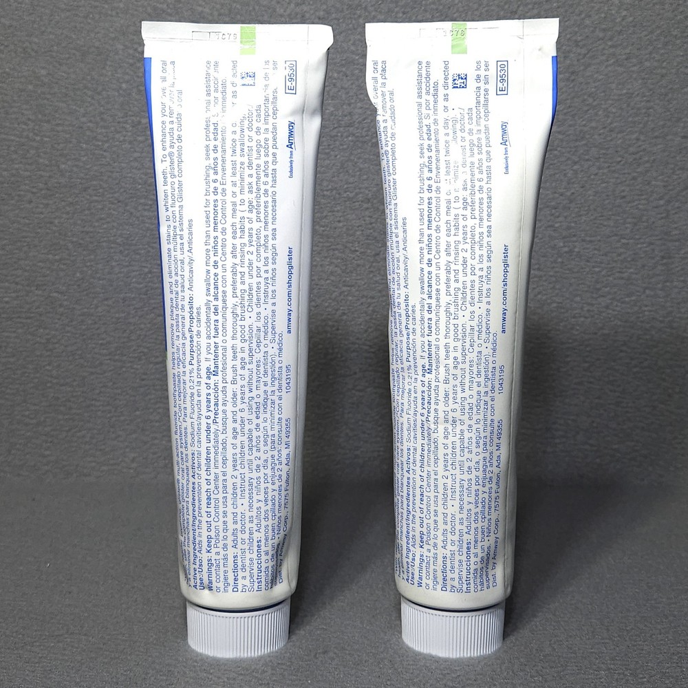 Amway Glister Multi-Action Fluoride Toothpaste (6.75oz/191g) 2 Pack