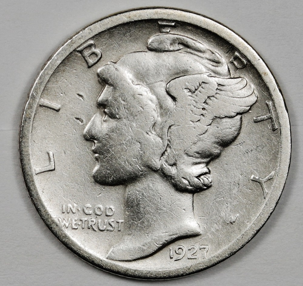 1927-d Mercury Dime.   Better Grade.  Inventory H.   166991