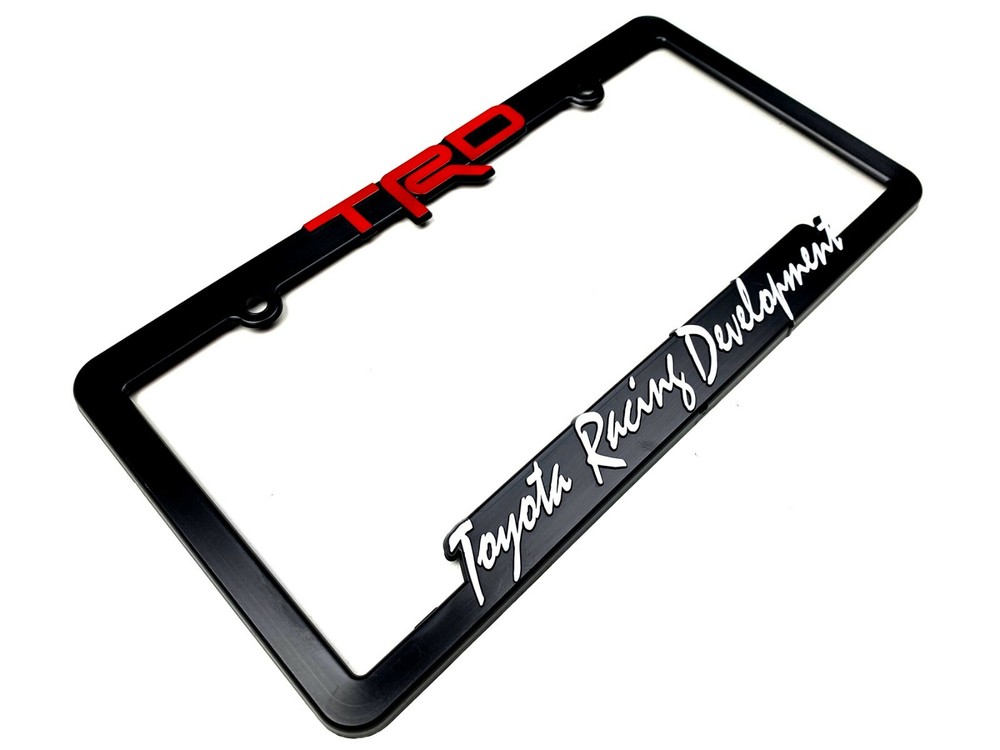 TRD Toyota Racing Development License Plate Frames, 3-D Raised Letter Frames