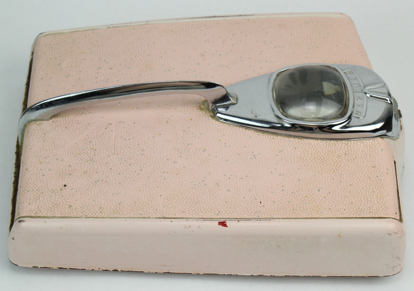 VINTAGE MID CENTURY MODERN DETECTO BATHROOM SCALE PINK MCM HOME DECOR ATOMIC