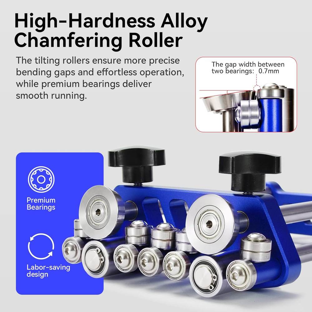 Versatile Portable 2-Station Metal Roller & Bender Tool - 0-100° Range