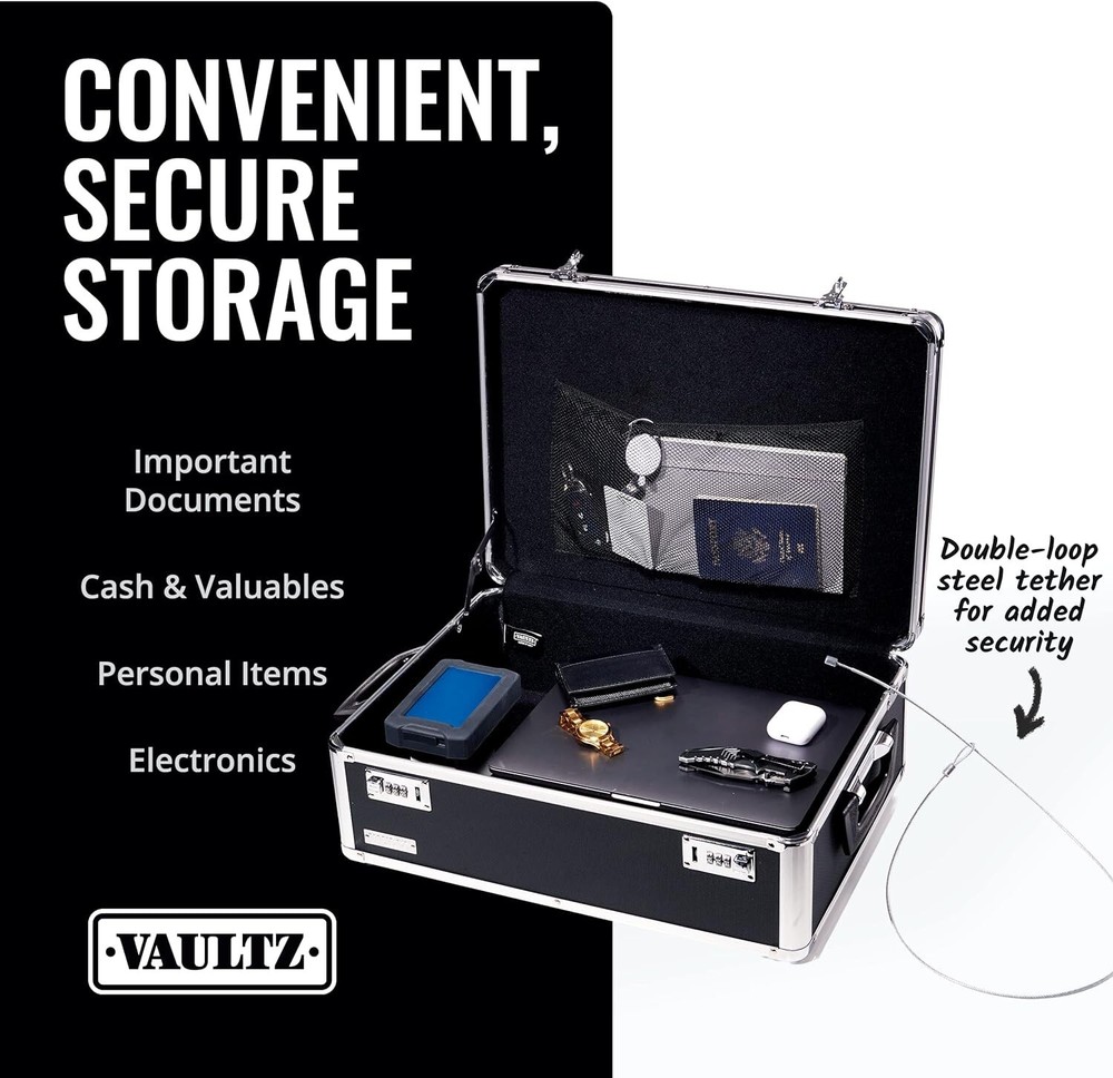 Durable Dorm Storage Trunk with Combination Lock - Secure 6.5 x 23 Inch Lock Box