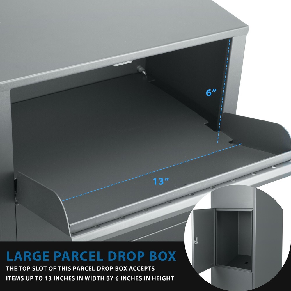 Large Single Compartment Locking Parcel Drop Box Secure Parcel Storage Lockable