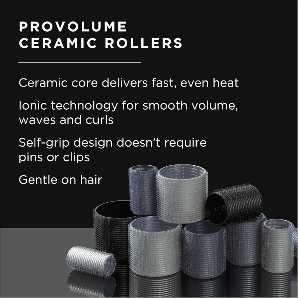 3 PACK (9) Fromm ProVolume 2" Self-Grip Ceramic Ionic Thermal Hair Rollers