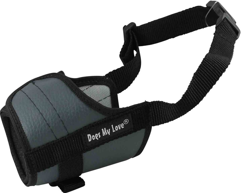Adjustable Nylon Dog Muzzle 6 Sizes Gray