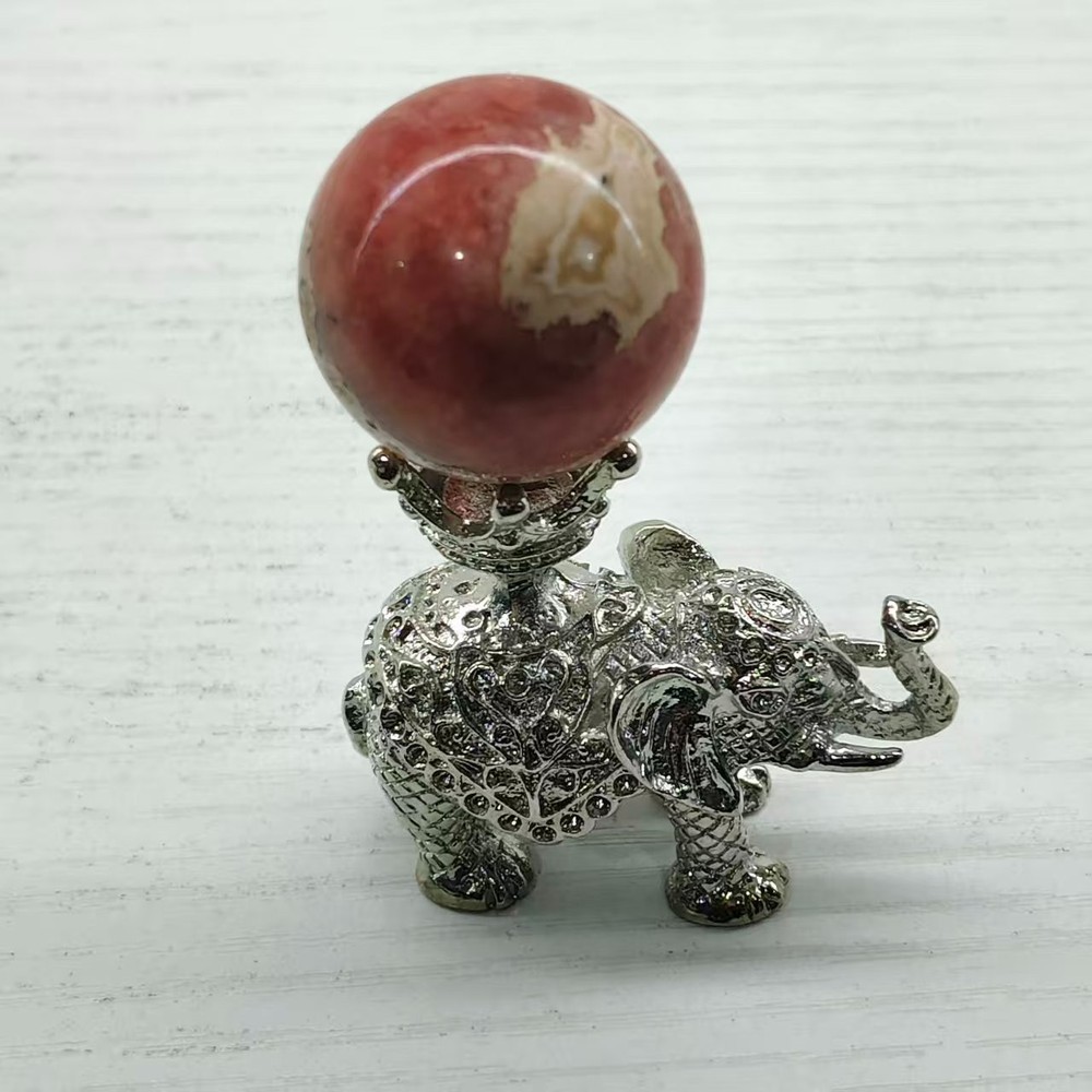 elephant shape silver stand for crystal sphere