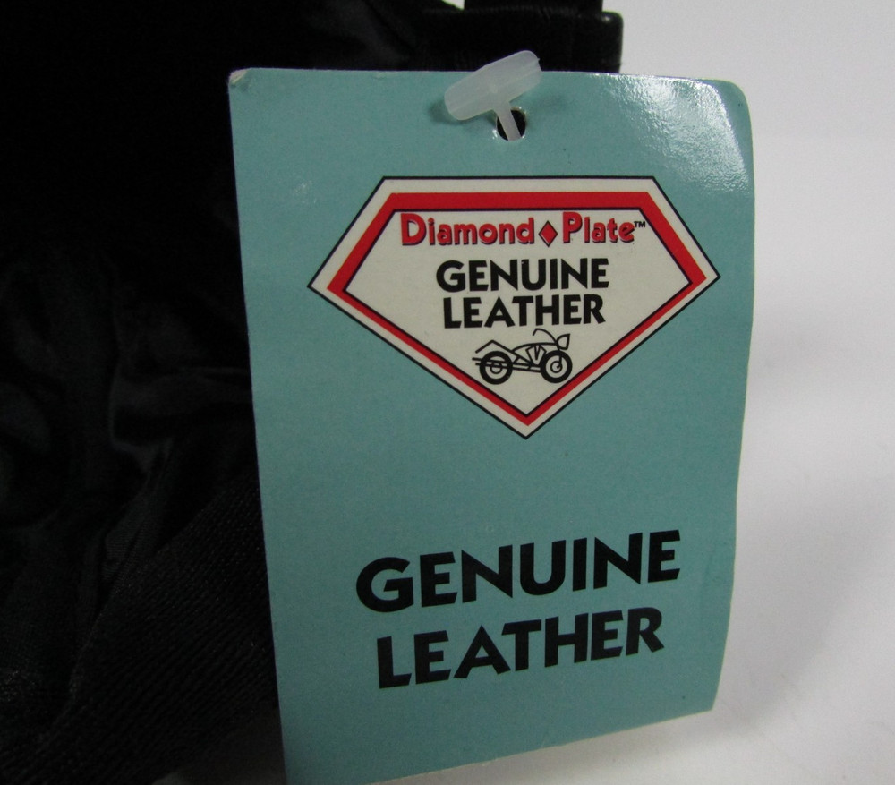 Diamond Plate Solid Leather Adjustable Cap Proud American Bikers