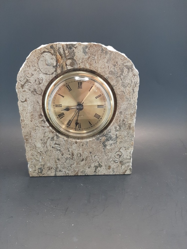 Marble Desk Clock Clock Is Quartz Made In USA Clock Is Working Keeping Time