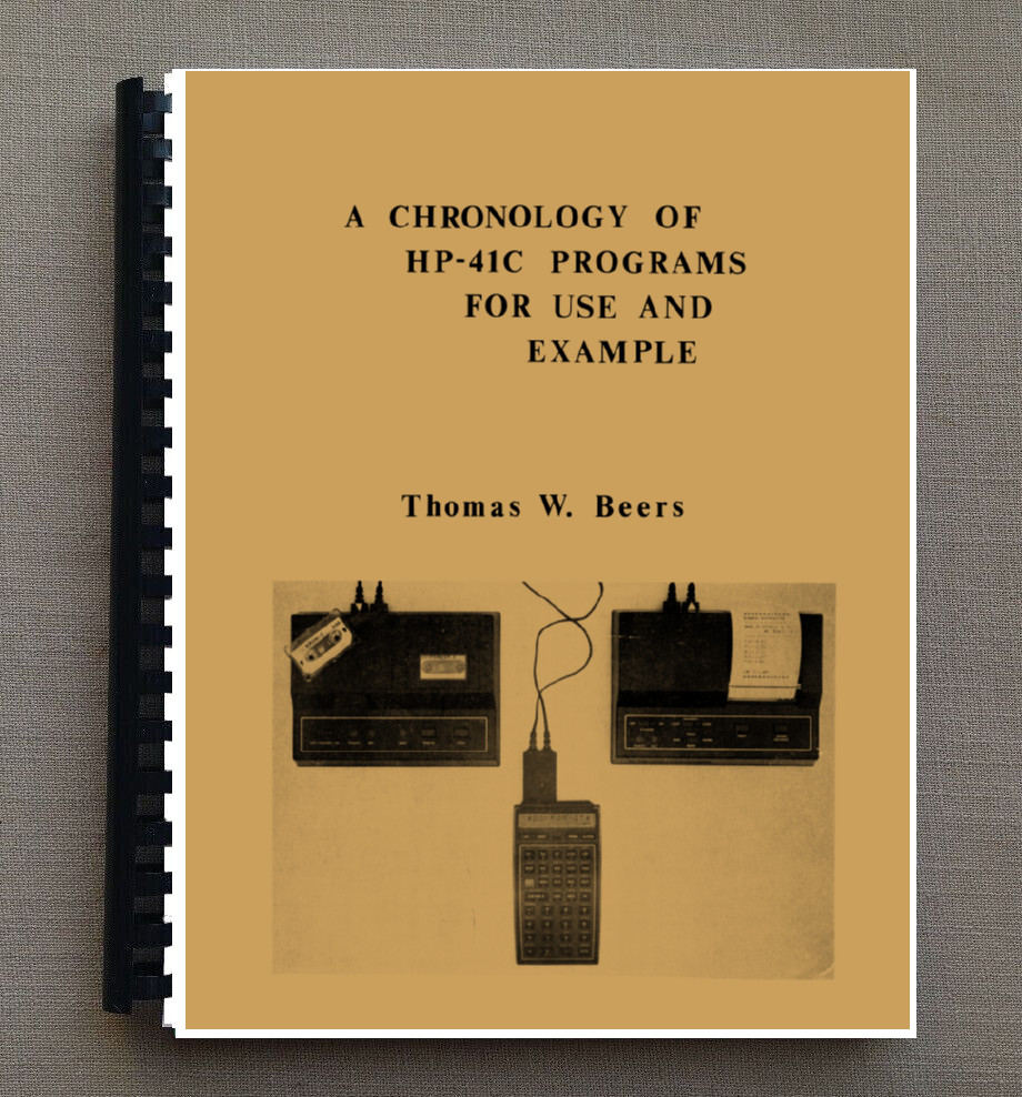 A chronicle of HP-41C programs for use and example manual